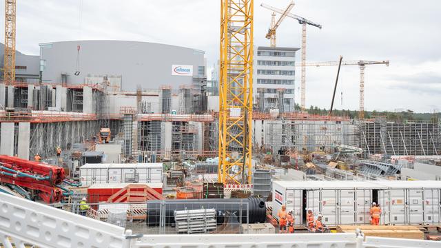 Baustelle von Infineon in Dresden im Mai 2024