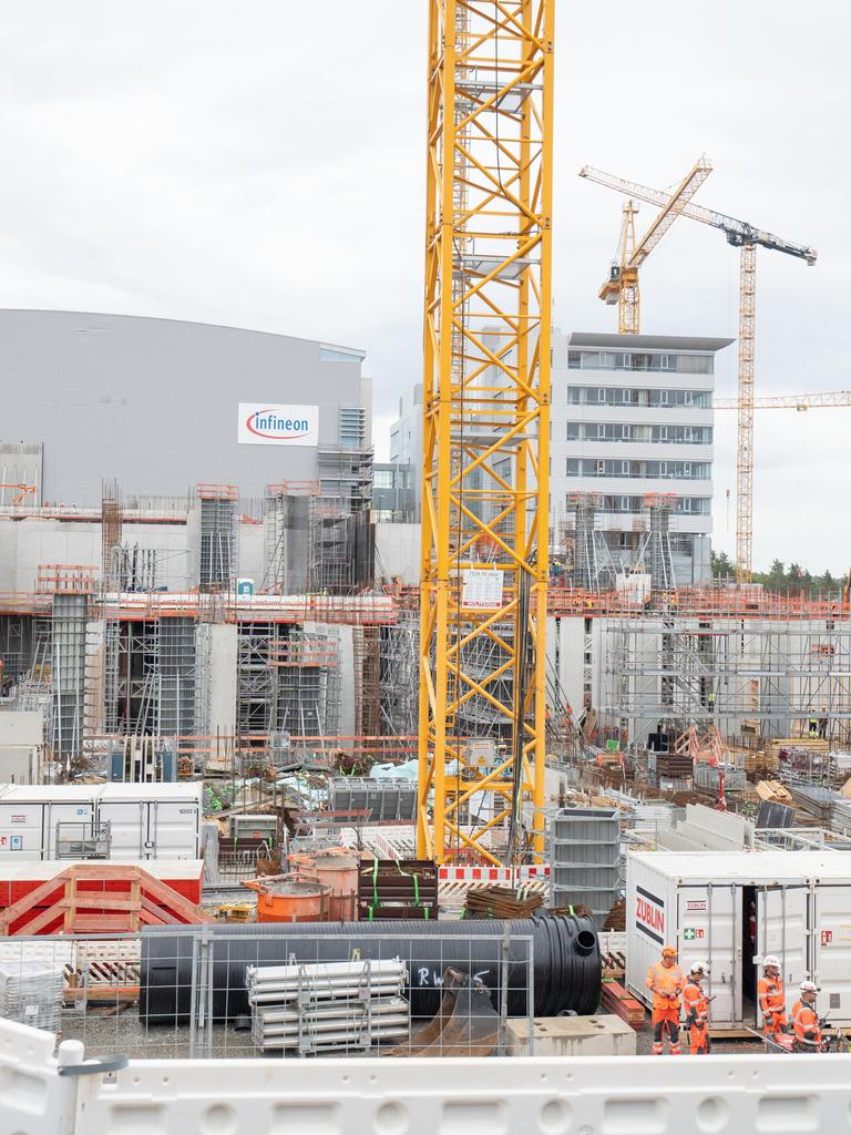 Baustelle von Infineon in Dresden im Mai 2024