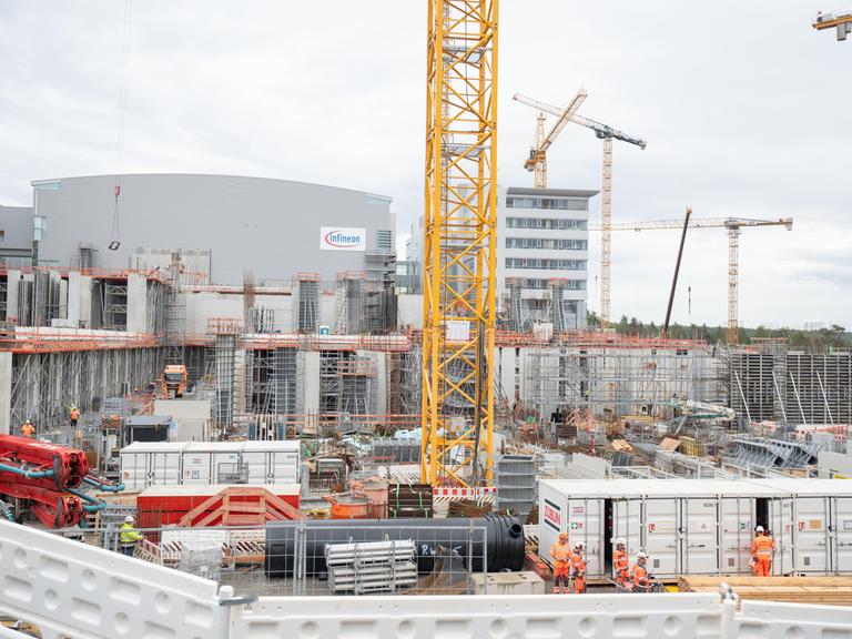 Baustelle von Infineon in Dresden im Mai 2024