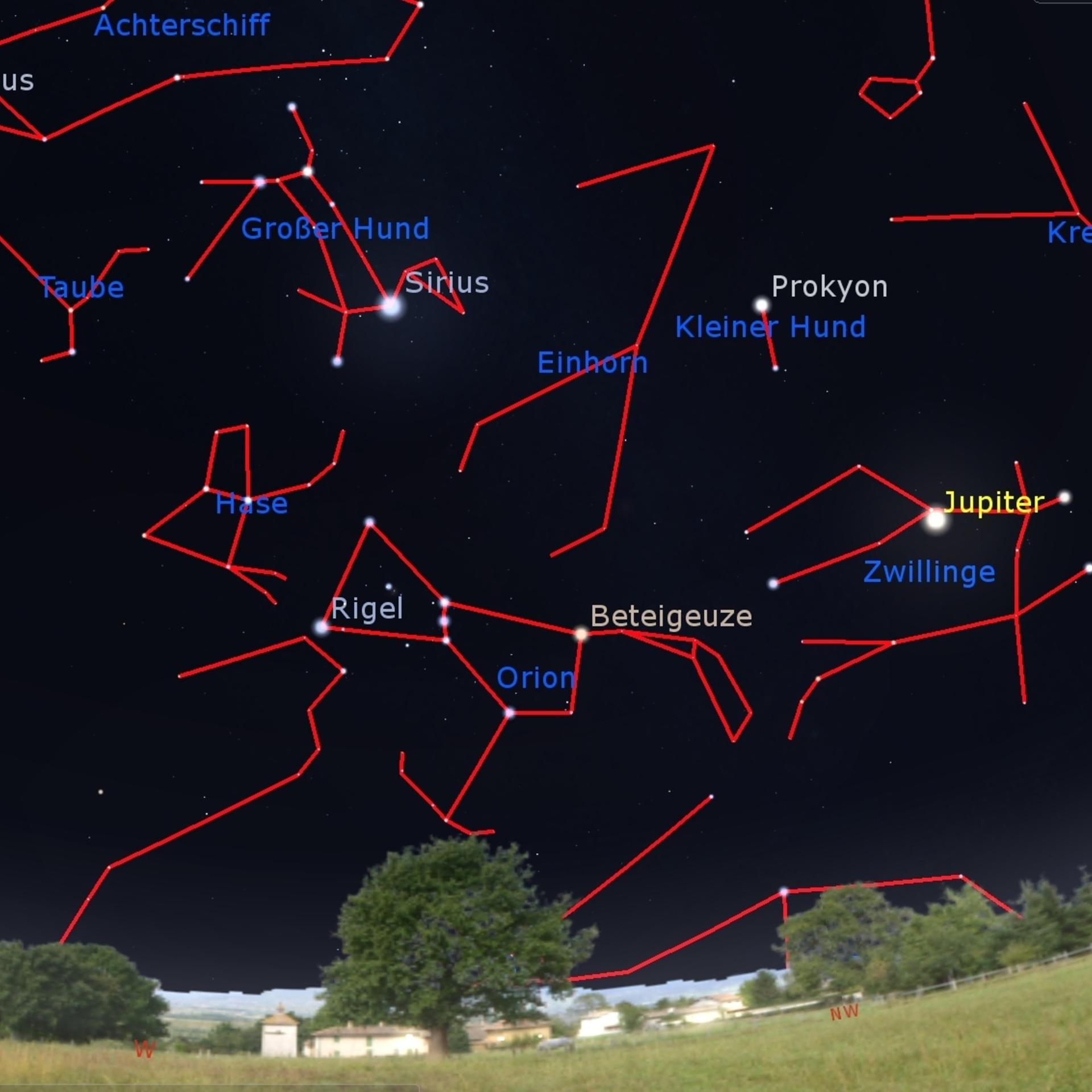 Südhalbkugel - Sternbilder auf dem Kopf und das Kreuz des Südens