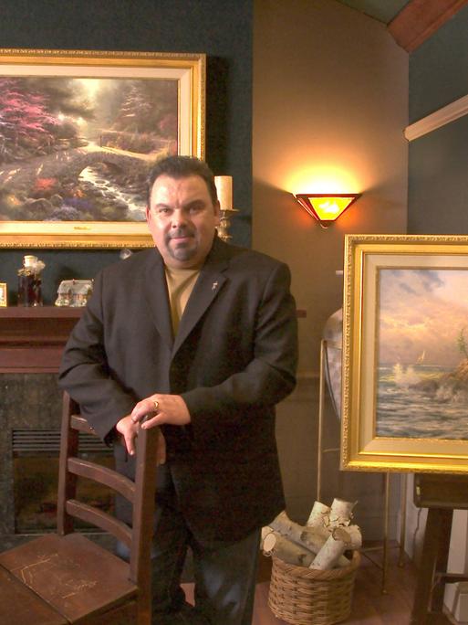 Thomas Kinkade in seinem Haus in Los Gatos.