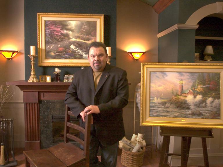 Thomas Kinkade in seinem Haus in Los Gatos.