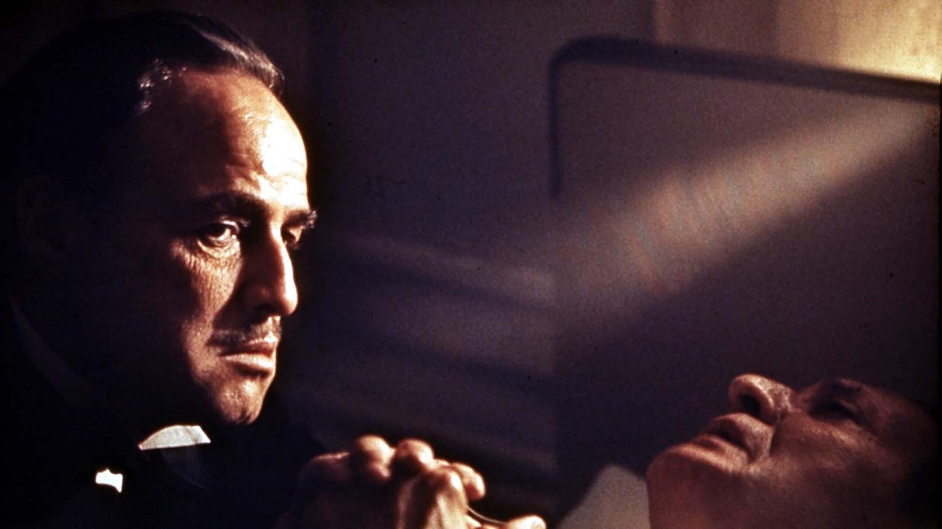 Marlon Brando als Vito Corleone im Mafiafilm "Der Pate" von Francis Ford Coppola aus dem Jahr 1972