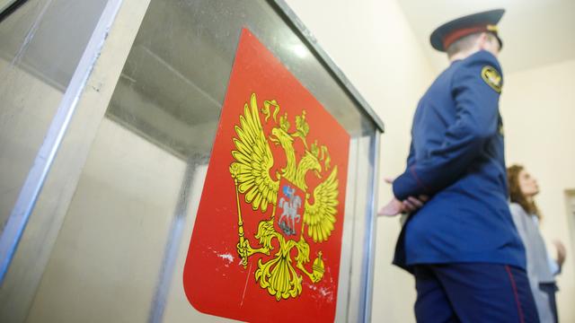 Russia. Ekaterinburg. A voting box at a polling station in detention facility No. 1.