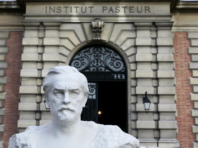 Eine Statue von Louis Pasteur