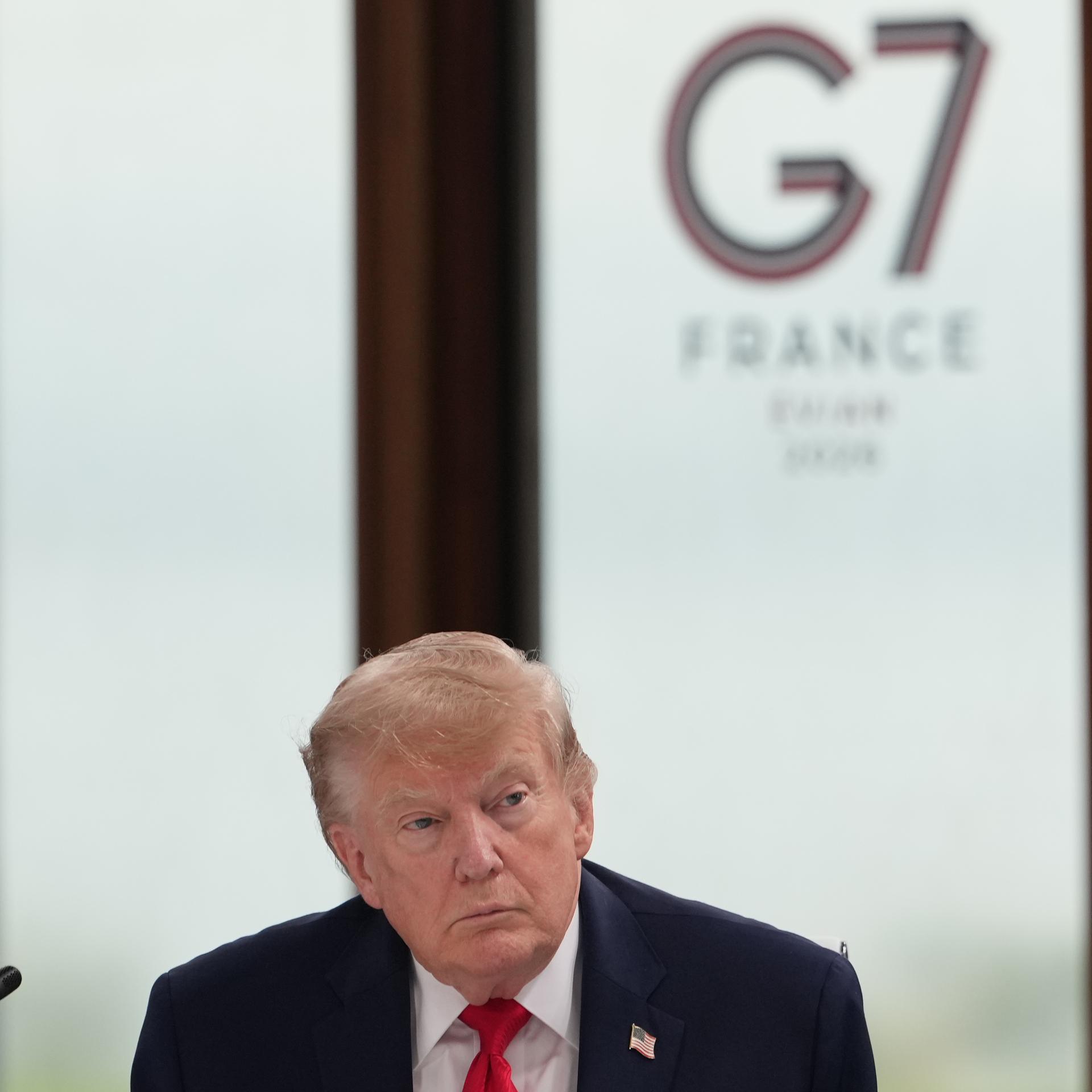 US-Präsident Trump beim G7-Gipfel in Evian