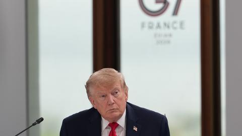 US-Präsident Trump beim G7-Gipfel in Evian