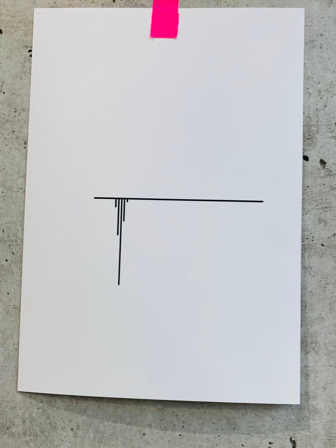 "Drips", eine Edition von Lukas Troberg hängt an einer Wand. "Drips", eine Edition von Lukas Troberg hängt an einer Wand.