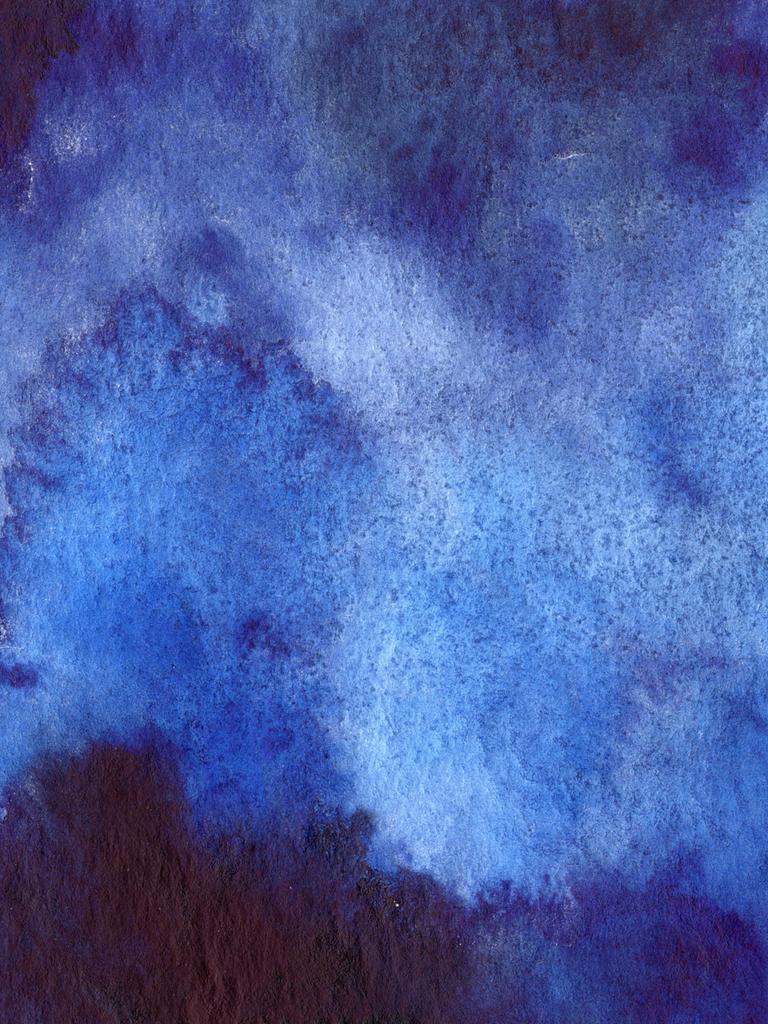 Abstrakter blauer Aquarell-Hintergrund mit wolkiger Textur