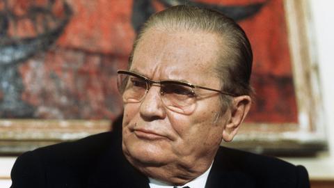 Der jugoslawische Staatspräsident Josip Broz Tito, aufgenommen am 17. April 1973.