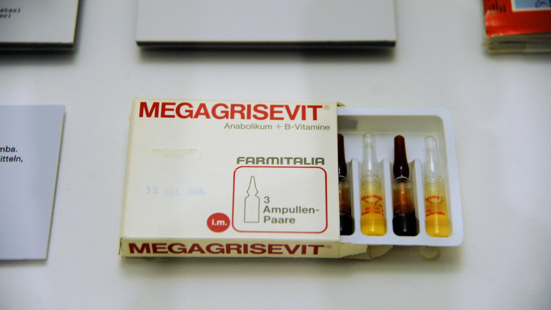 Megagrisevit, ein in der DDR häufig genutztes Anabolikum.