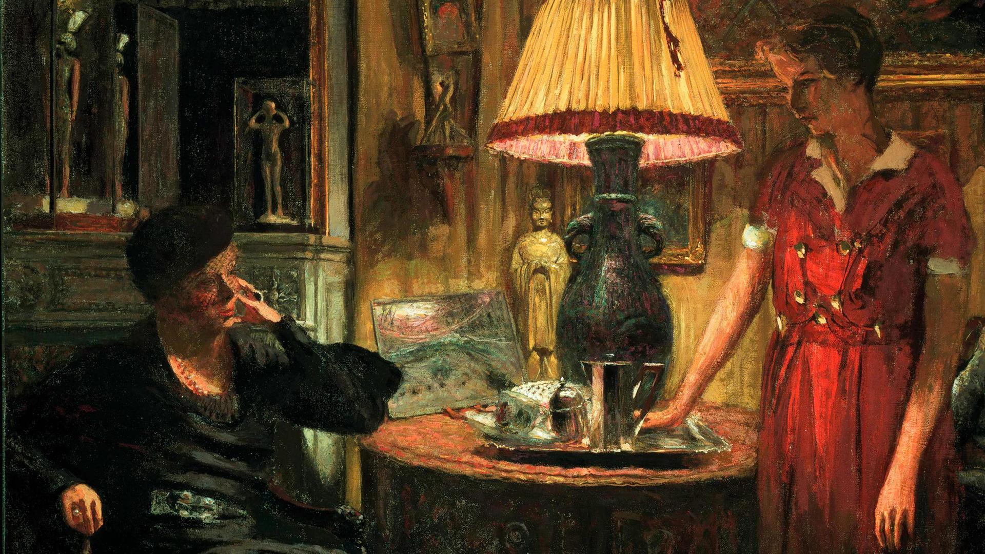 Gemälde "Der Besuch" von Vuillard, Edouard (1868-1940)