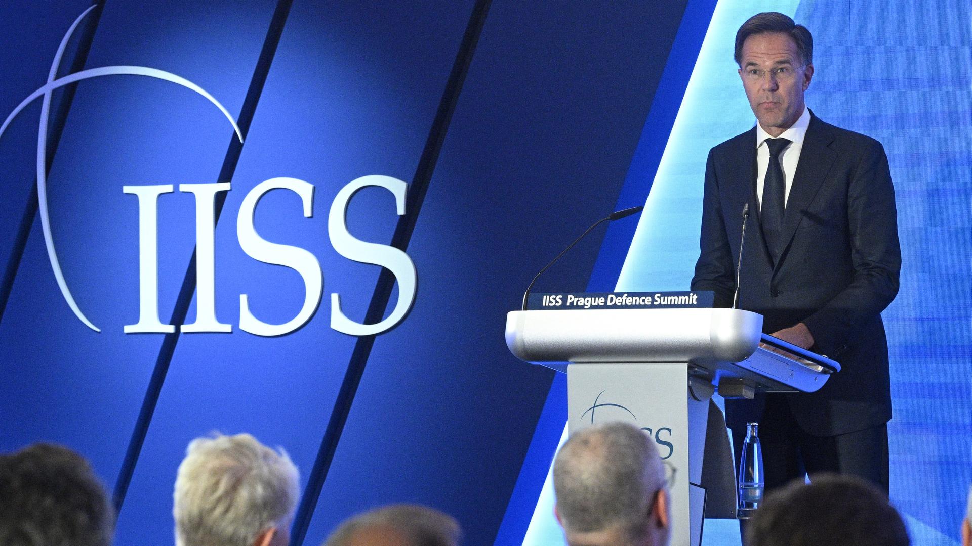 Prag: Mark Rutte, Nato-Generalsekretär, spricht am Haupttag des Prager Verteidigungsgipfels 2025. Prag: Mark Rutte, Nato-Generalsekretär, spricht am Haupttag des Prager Verteidigungsgipfels 2025.