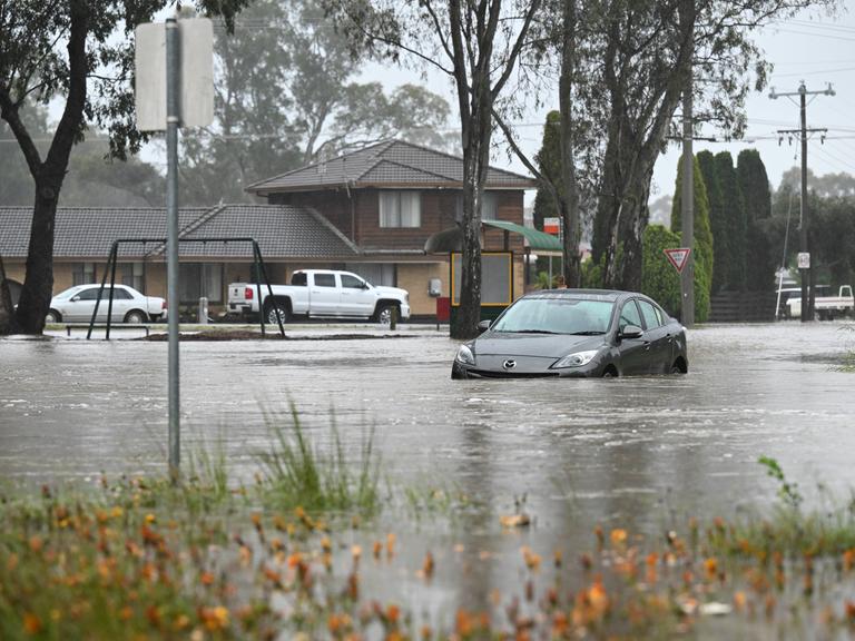 Überschwemmungen in einer Stadt in Kanada