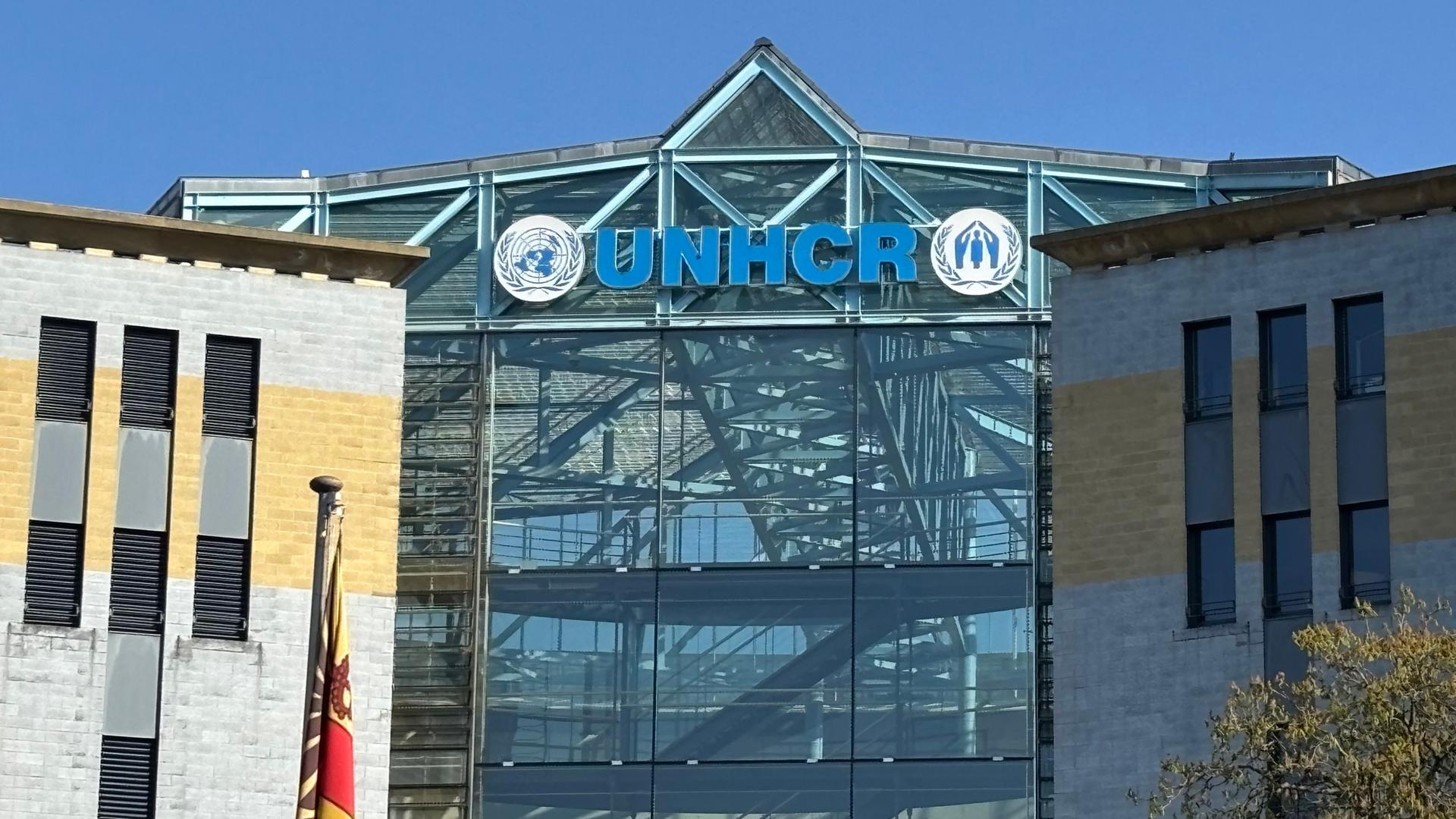 Das Gebäude des UN-Flüchtlingshilfswerks UNHCR in Genf. 