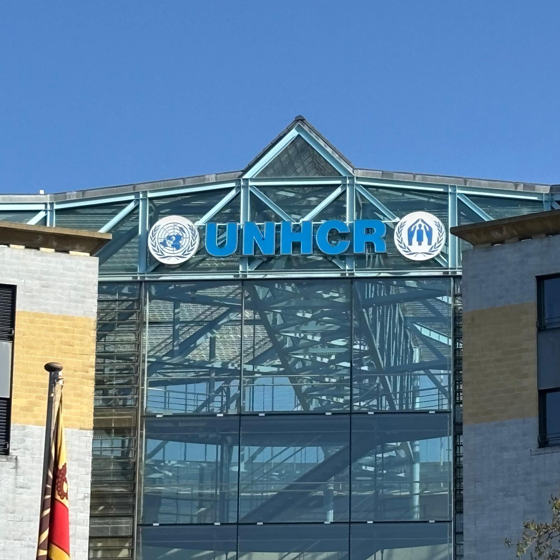 Das Gebäude des UN-Flüchtlingshilfswerks UNHCR in Genf. 