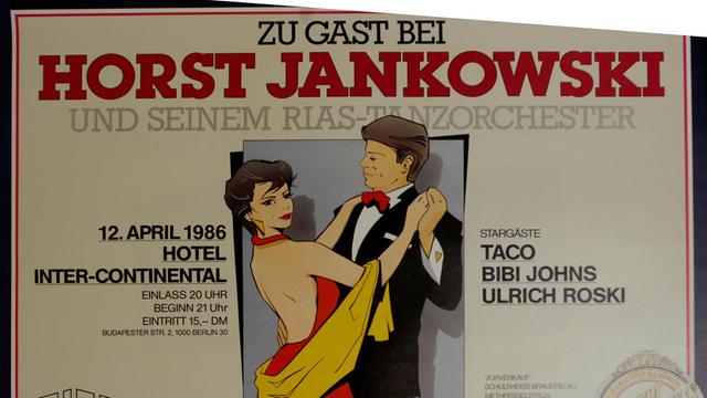 1986, RIAS-Plakat: "Zu Gast bei Horst Jankowski und seinem RIAS-Tanzorchester"