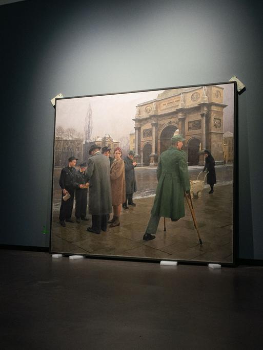 Das Gemälde "Das größere Opfer" des Malers Adolf Reich von aus dem Jahr 1943 wird derzeit im holländischen Arnheim in einer Ausstellung über NS-Kunst gezeigt.