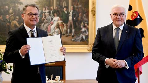 Joachim Nagel, der neue Bundesbankpräsident, nach seiner Ernennung durch Bundespräsident Frank-Walter Steinmeier
