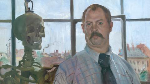 Corinths "Selbstporträt mit Skelett" aus dem Jahr 1896
