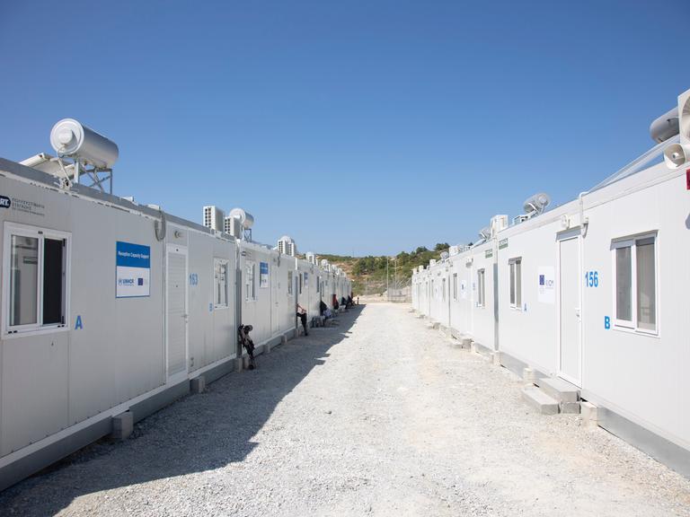 Ein von der EU unterstütztes Flüchtlingslager auf auf der Insel Samos 