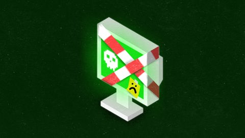Die Illustration zur Reihe "Zero Day in Südwestfalen" zeigt einen Computerbildschirm, der mit Absperrband überklebt.