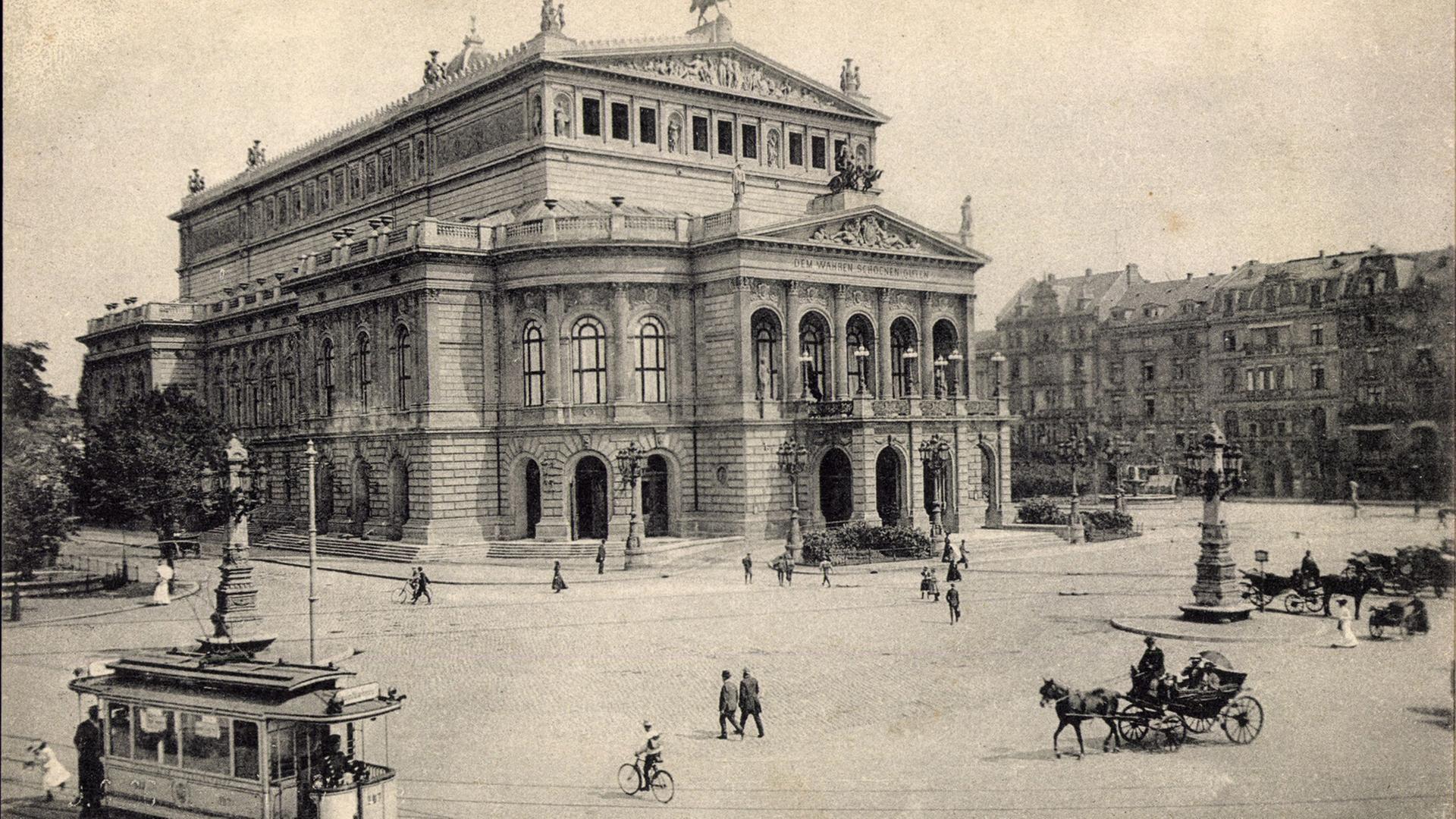 Historische Aufnahme vom Opernplatz in Frankfurt am Main (ca. 1934)