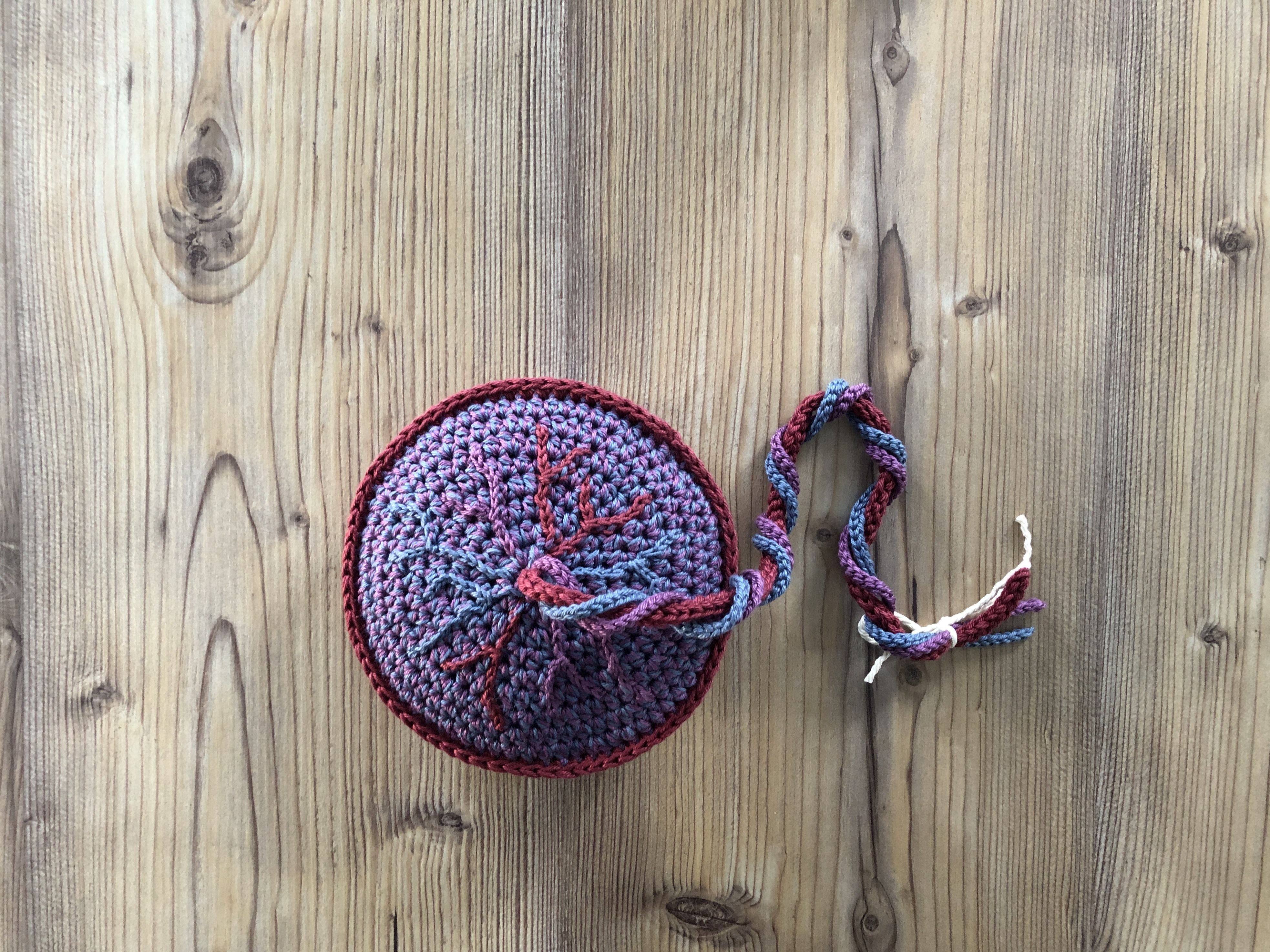 Gehäkeltes Plazenta-Modell. 