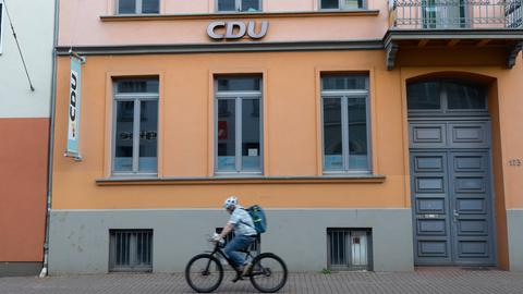 Außenansicht eines Parteibüros der Christlich-Demokratischen Union (CDU) in Schwerin, Deutschland