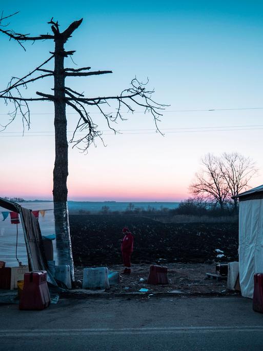 Flüchtlinge an der Grenze zwischen der Ukraine und Rumänien