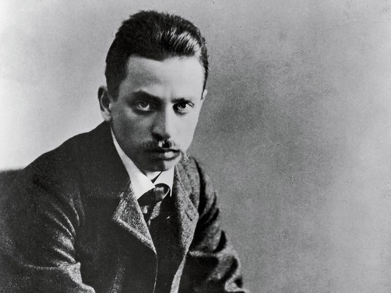 Rainer Maria Rilke. Historische Schwarz-Weiß-Fotographie von 1906