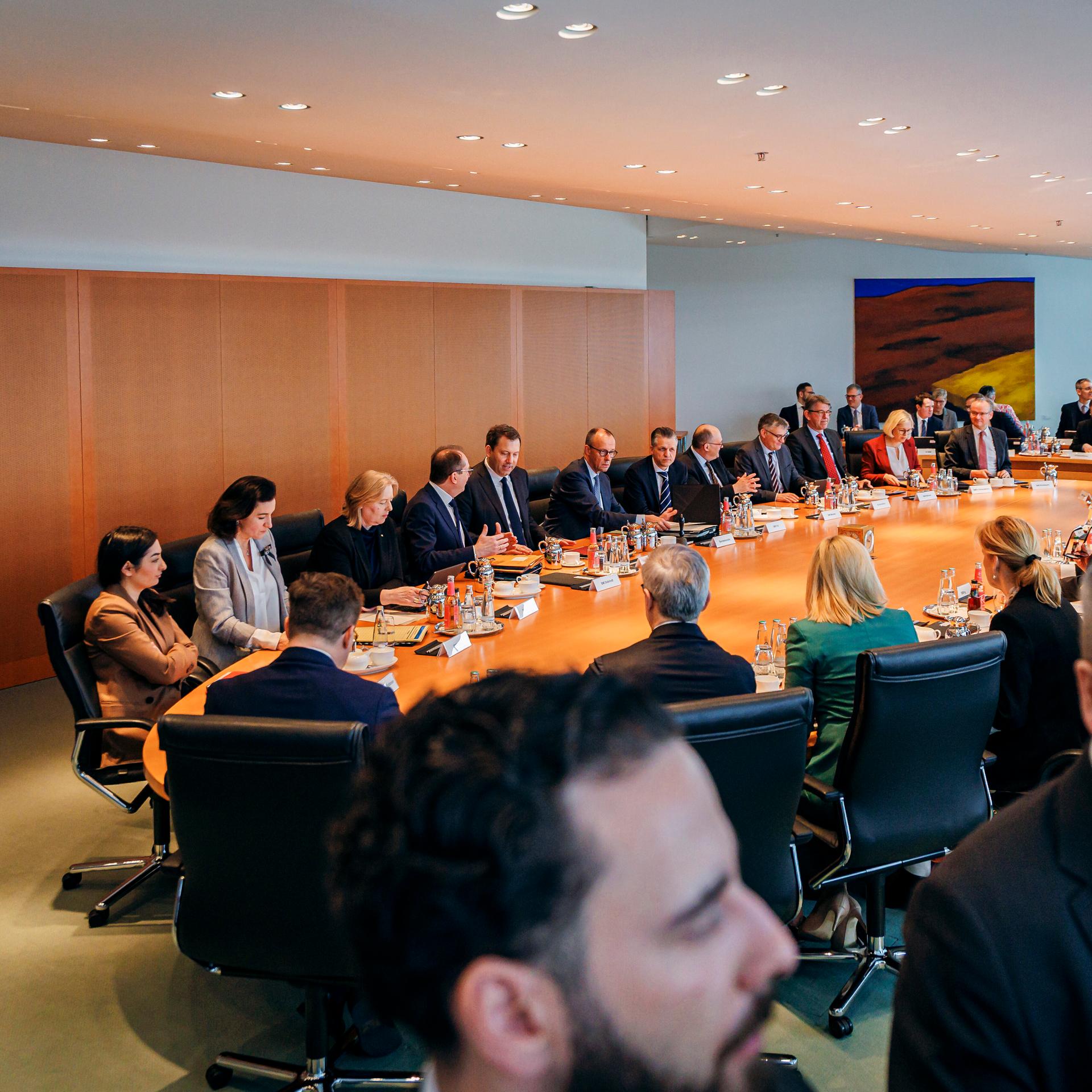 Das Bundeskabinett im Rahmen der wöchentlichem Kabinettssitzung im Bundeskanzleramt