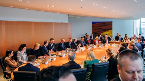 Das Bundeskabinett im Rahmen der wöchentlichem Kabinettssitzung im Bundeskanzleramt