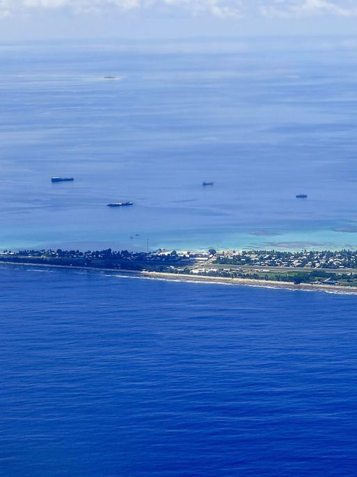 Insel des Funafuti-Atoll des Inselstaats Tuvalu im Pazifischen Ozean