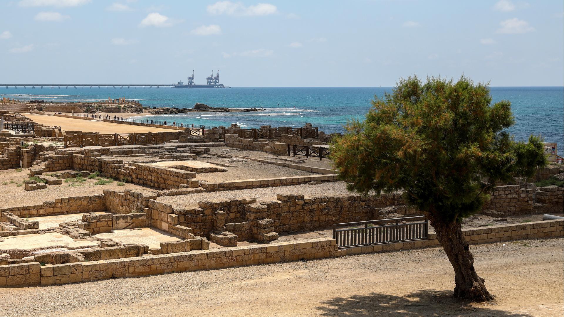 Caesarea, Israel: die antiken Ruinen Caesarea, Israel: die antiken Ruinen