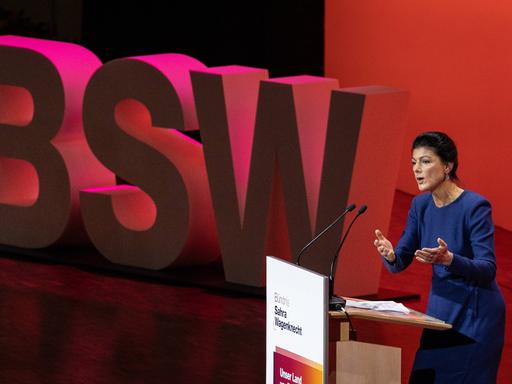 2. Bundesparteitag des Bündnis Sahra Wagenknecht BSW in Bonn, 12.2.2025 Rede von Parteichefin Sahra Wagenknecht