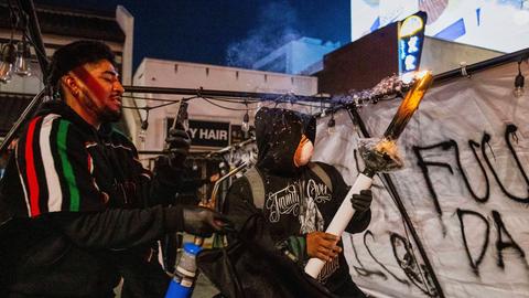Proteste in Los Angeles gegen die Trump-Migrationspolitik. 