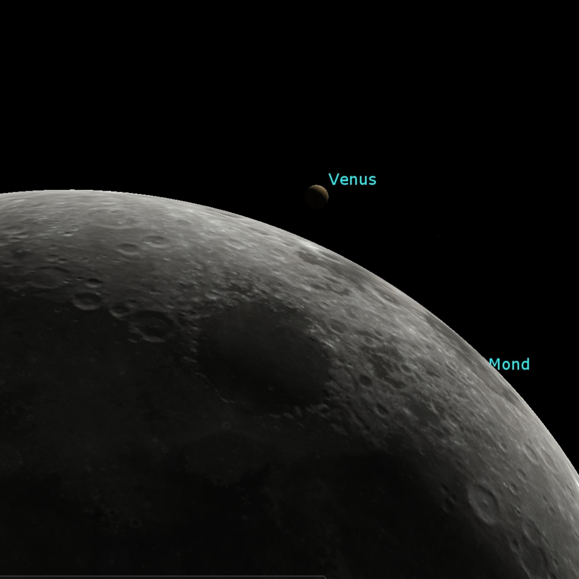 Bedeckung am Tage - Der Mond überfährt die Venus