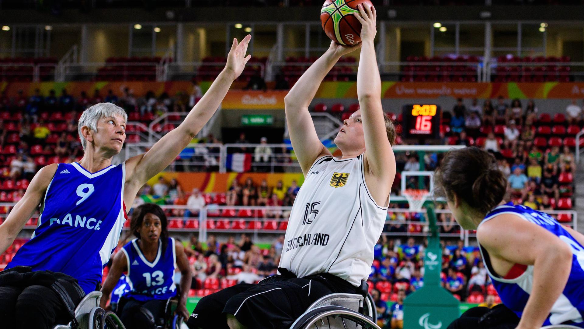 Rollstuhlbasketballerin Barbara Groß, hier bei den Paralympics 2016, beendete 2021 aufgrund der mentalen Belastung durch die Klassifizierung ihre Karriere.