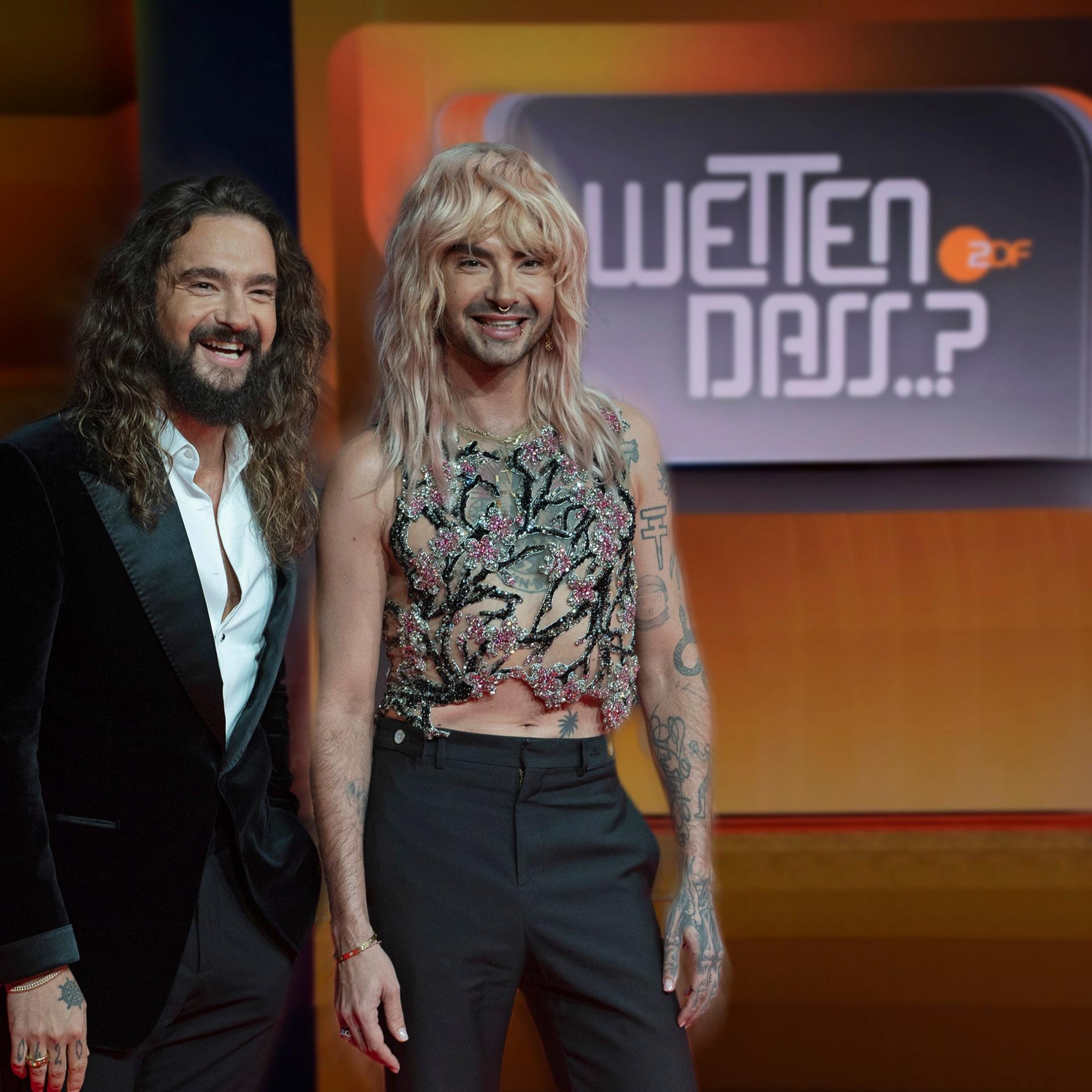 Berühmte Zwillinge Bill und Tom Kaulitz moderieren