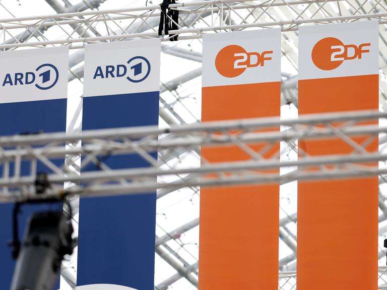 ARD und ZDF auf der Leipziger Buchmesse 2024 auf dem Messegelände. 