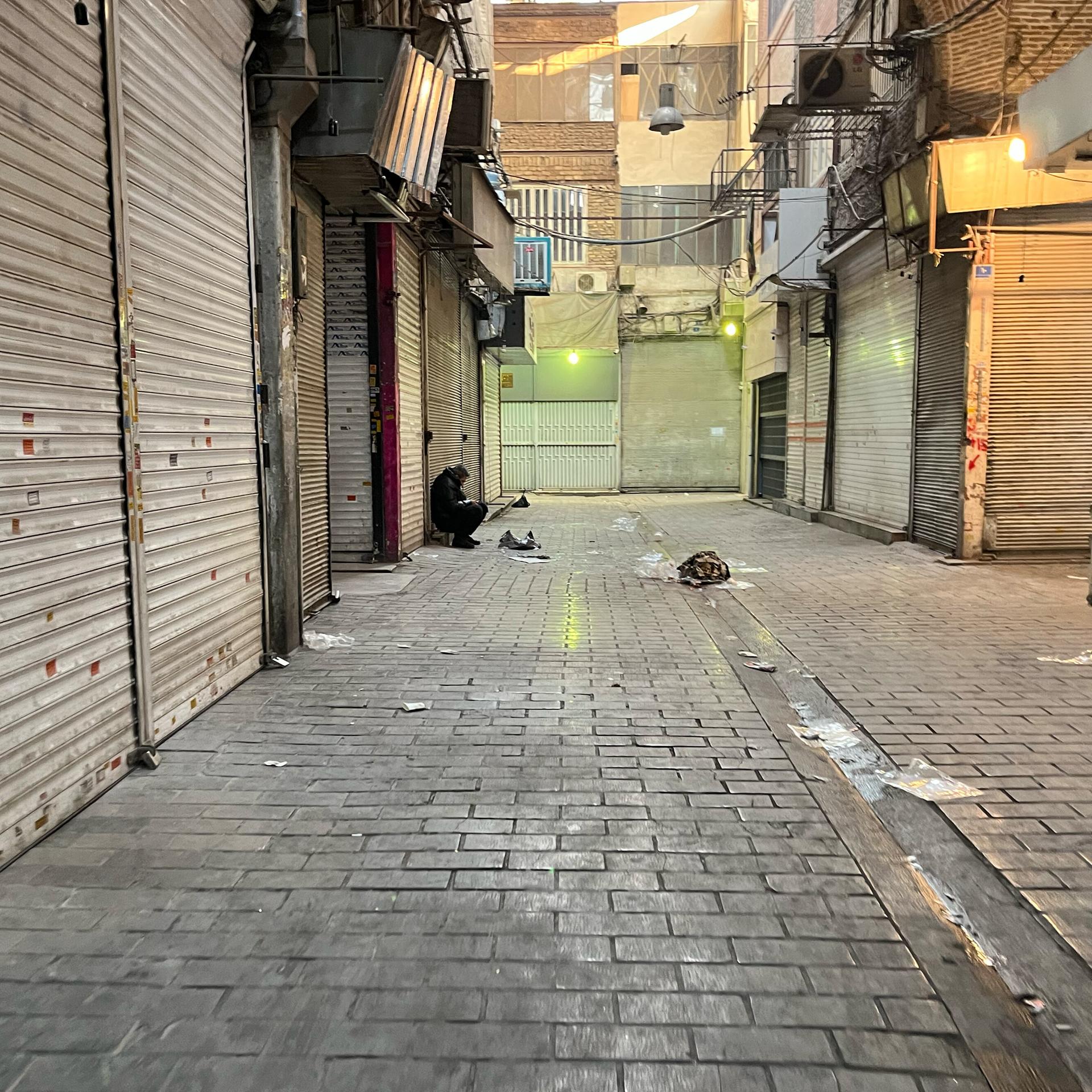 Geschlossener Basar in der iranischen Hauptstadt Teheran