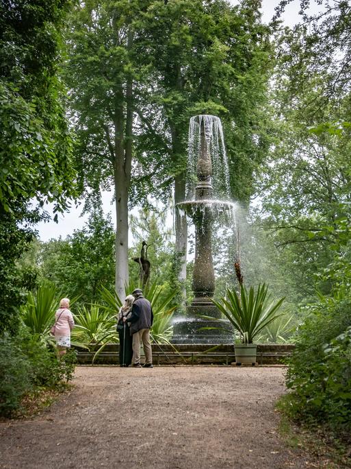 Brunnen auf der Pfaueninsel in Berlin Zehlendorf.