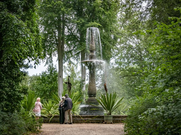 Brunnen auf der Pfaueninsel in Berlin Zehlendorf.