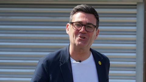 Das Foto zeigt den Manchester Bürgermeister, Andy Burnham.