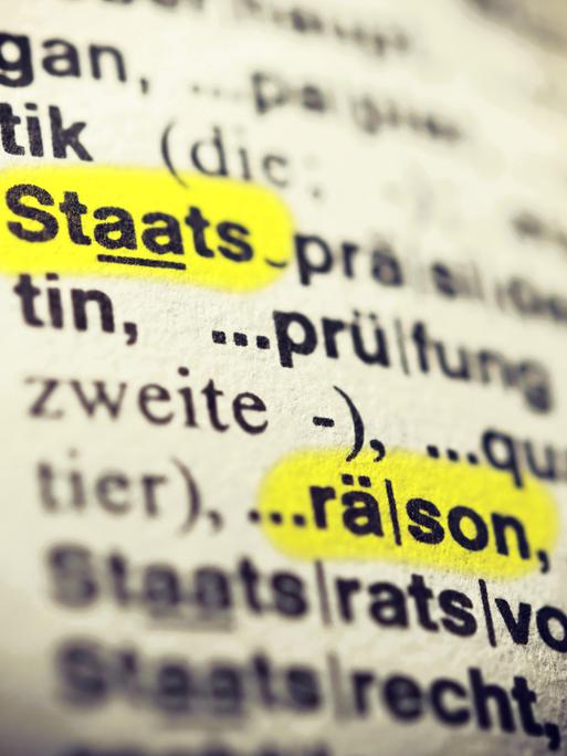 Lexikoneintrag zum Wort "Staatsräson" (Symbolbild)