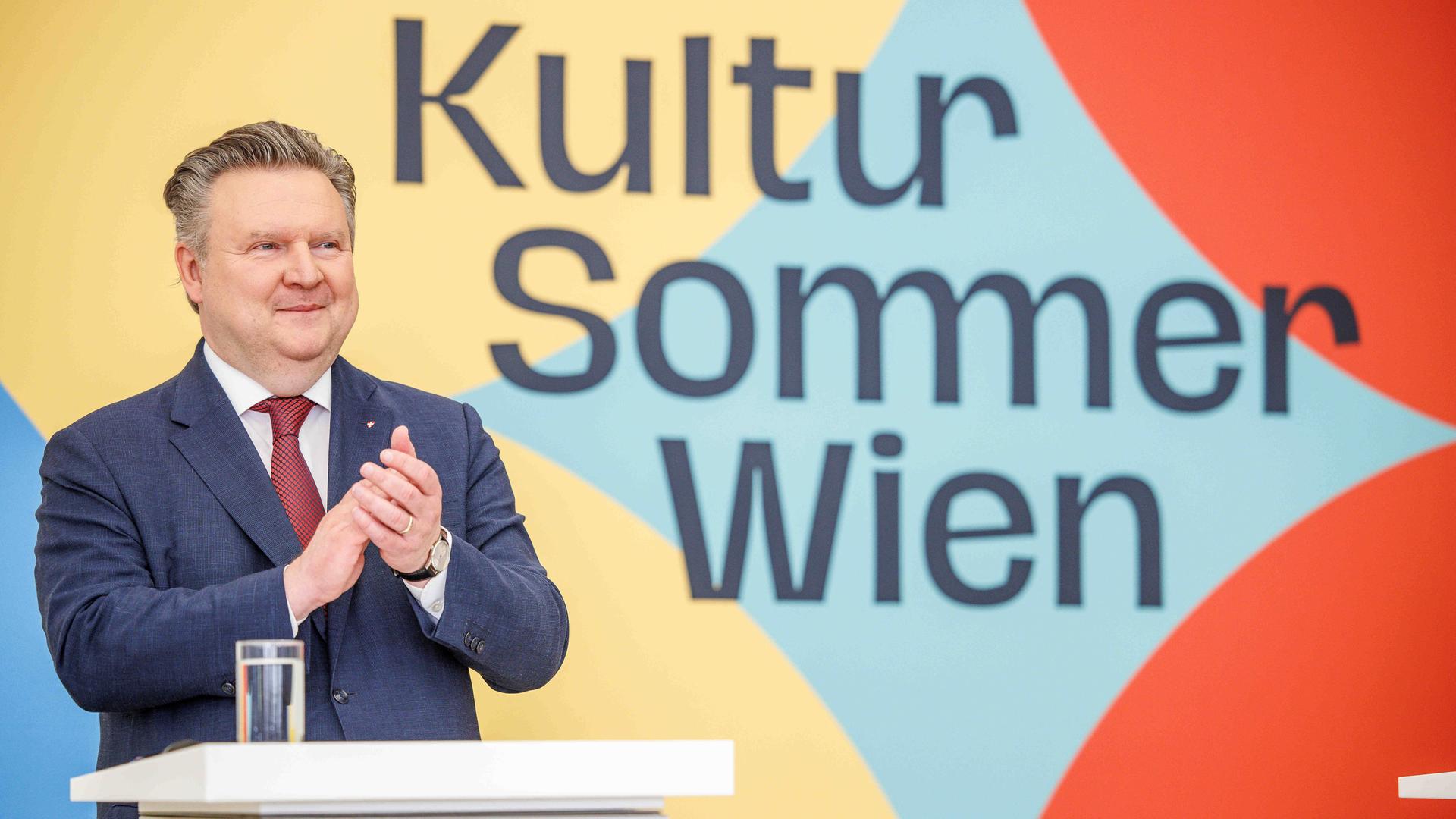 Vorstellung des Wiener Kultursommers mit Bürgermeister Michael Ludwig von den Sozialdemokraten.