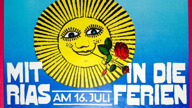 1968, RIAS-Plakat "Mit RIAS in die Ferien"