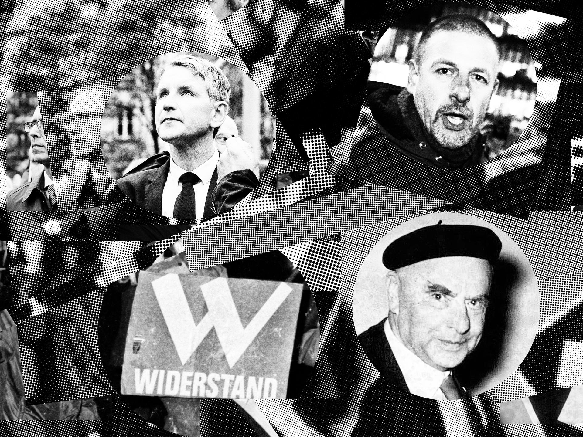 Collage der Episodenbilder zur Serie Doku-Serie „Deutsches Denken“.