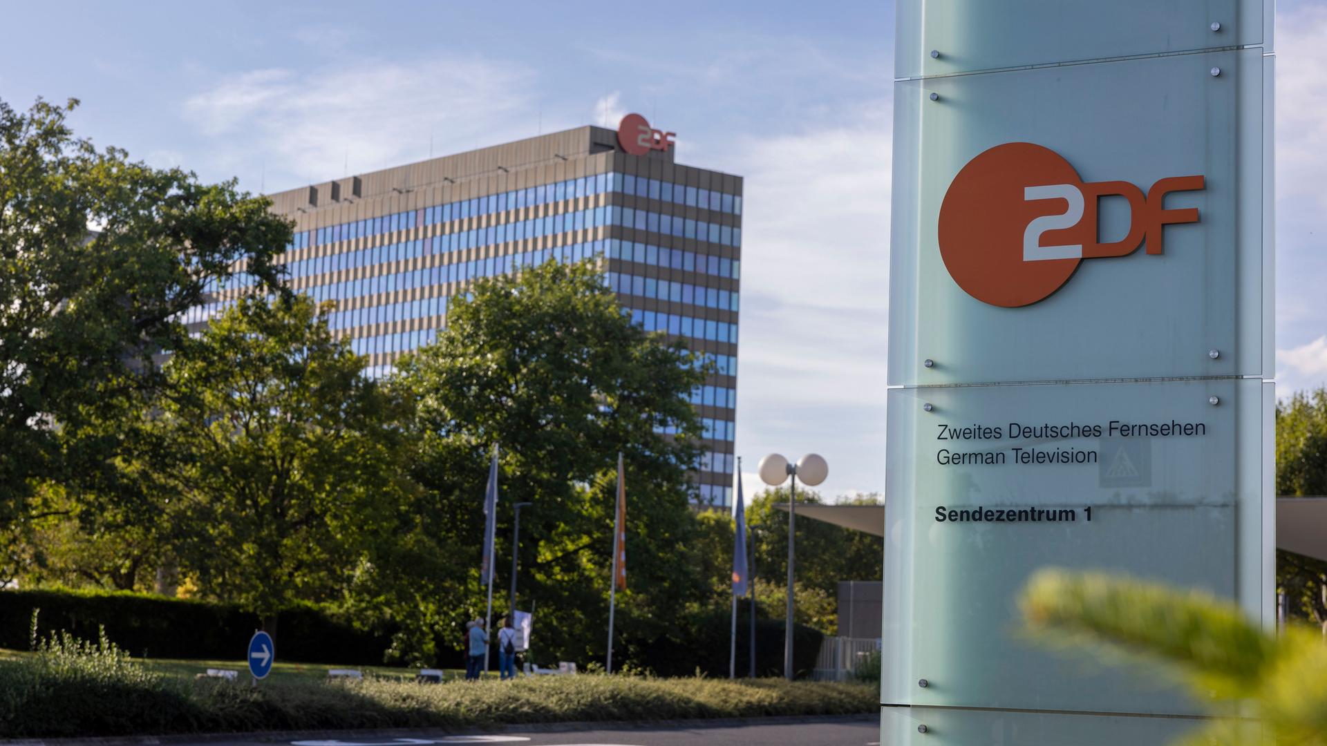 Das Gebäude des Zweiten Deutschen Fernsehens (ZDF) auf dem Lerchenberg in Mainz